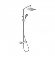 Hansgrohe Vernis Shape Душевая стойка с верхним душем 230 1jet с термостатом, EcoSmart, цвет: хром . 26097000