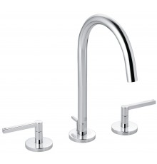 Kludi 20 143 0515 Nova Fonte Pur Смеситель для раковины 185 мм, на 3 отв., со слив гарн., 90°, Компл 201430515