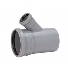 Тройник UPONOR канализационный двухраструбный Д.110/50мм 45гр, серый '15C 1051213