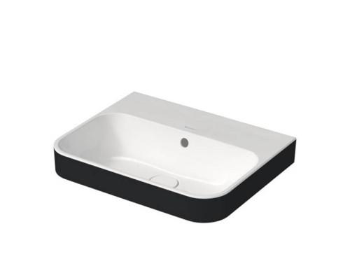 Duravit Happy D.2 Plus Раковина накладная, 50х40см., без отв., выпуск с керамической крышкой, цвет: Anthracite matt/белый. 2360506100