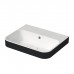 Duravit Happy D.2 Plus Раковина накладная, 50х40см., без отв., выпуск с керамической крышкой, цвет: Anthracite matt/белый. 2360506100