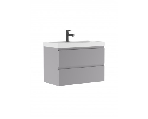 Тумба подвесная под раковину Домино, "Classica 80" Graffo светло-серый матовый В2