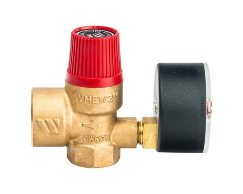 Клапан предохранительный мембранный Watts SVM 30 1/2 х3/4 PN3 бар с манометром. 10004648 Клапан предохранительный мембранный Watts SVM 30 1/2 х3/4 PN3 бар с манометром. 10004648
