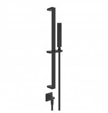 Gessi Rettangolo Душевая стойка с ручным душем и выводом воды из стены, цвет: Black XL. 20142#299