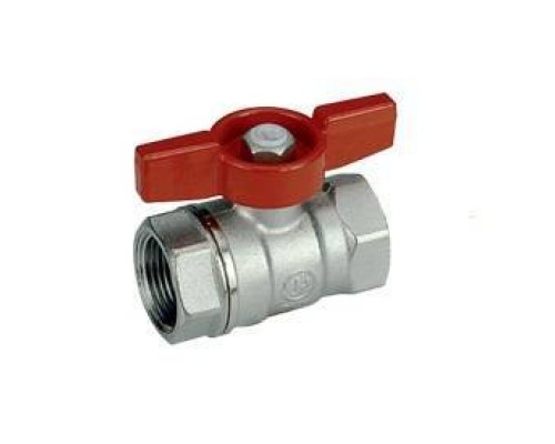 Кран шаровой, Giacomini, R251D, стандартный проход, 1, ВВ, ручка-бабочка красная, латунь, хромированный Кран шаровой, Giacomini, R251D, стандартный проход, 1, ВВ, ручка-бабочка красная, латунь, хромированный