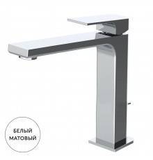 Carlo Frattini Fit Смеситель для раковины, на 1 отв, донный клапан, h167мм излив 160мм, цвет: белый матовый. F3381LBS