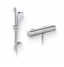 Душевой комплект Термостат Hansgrohe Ecostat E 15773000 для душа + Гарнитур Croma Select  E 26586400