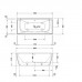 Duravit DuraSquare Ванна 180x80см, пристенный вариант, с ножками и панелью, с 2 наклонами для спины , цвет: белый. 700429000000000, 792208000001000