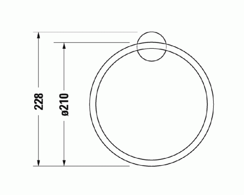 Duravit Starck T Полотенцедержатель - кольцо 22.8см, подвесной, цвет: черный матовый. 0099474600 Duravit Starck T Полотенцедержатель - кольцо 22.8см, подвесной, цвет: черный матовый. 0099474600