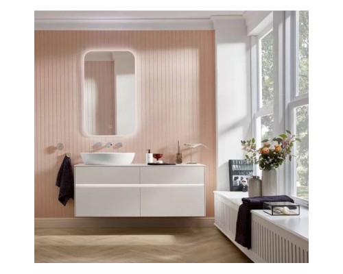 VilleroyBoch Artis Раковина 61х42х12.5см., накладная, без отв., без перелива, TitanCeram, цвет: альпийский белый. 41986101