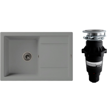 Комплект Мойка Florentina Липси 760 грей + Измельчитель Bone Crusher BC 810-SL Slim Line