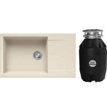 Комплект Мойка Polygran Gals 862 кремовая + Измельчитель Bone Crusher BC 810-AS