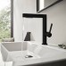 Hansgrohe Finoris Смеситель для раковины, 1 отв., с донным клапаном Push-Open, цвет: черный матовый. 76063670