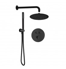 AQM8405MB Набор для комплектации душа с термостатом и регулировкой напора, черный матовый AQM8405MB