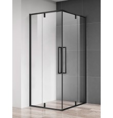 AQM7102-2-8 Душевой уголок 800х800х1950 мм, стекло 6 мм, прозрачное, EasyClean, профиль Мат. черный AQM7102-2-8