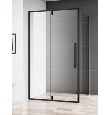 AQM7108-2-12 Душевая дверь в нишу 1200х1950 мм, стекло 6 мм, прозр., EasyClean, проф. Матовый черный AQM7108-2-12