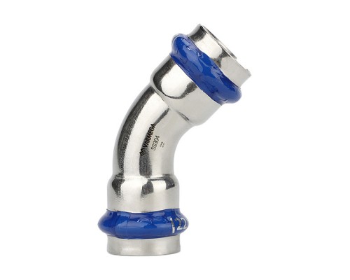 Угольник 45° двухраструбный Varmega Inox Press 42×42 мм. VM712004242
