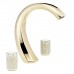 THG Nihal Porcelaine Ivoire Смеситель на борт ванны на 3 отверстия, без ручного душа, цвет Soft gold. U2N-F30-25SG