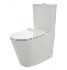 AQM1001 Унитаз напольный Rimless c сиденьем SoftClose, горизонтальный выпуск. 670x360x445мм AQM1001