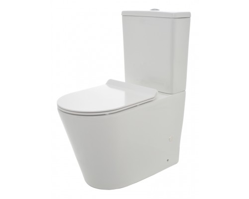 AQM1001 Унитаз напольный Rimless c сиденьем SoftClose, горизонтальный выпуск. 670x360x445мм AQM1001