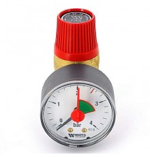 Клапан предохранительный мембранный Watts SVM 30 1/2 х3/4  PN3 бар с манометром. 10004648