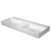 Duravit DuraSquare Раковина подвесная 120х47см, с отметками на 2 отв.,  двойная, без перелива, цвет: белый. 2353120040