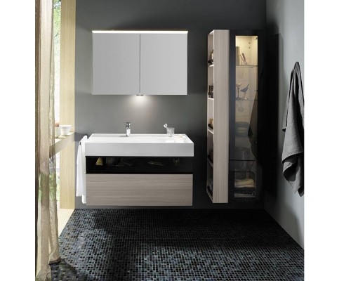 Burgbad Yumo Шкаф зеркальный 100x67.5x21 см, с подсветкой. SPIY100 F3193