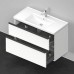 Duravit D-Neo Тумба с раковиной 98.4x45.2хh62.5см, 2 ящика, подвесная, цвет: Белый матовый. DE435601818