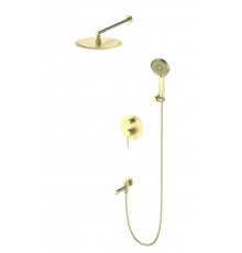 Душевой комплект Wonzon   Woghand WW-88939017-BG, С ВНУТРЕННЕЙ ЧАСТЬЮ, брашированное золото