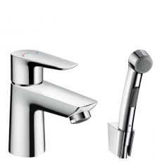 Hansgrohe Talis E, Смеситель для раковины с гигиеническим душем, с донным клапаном, Цвет: хром. 71729000