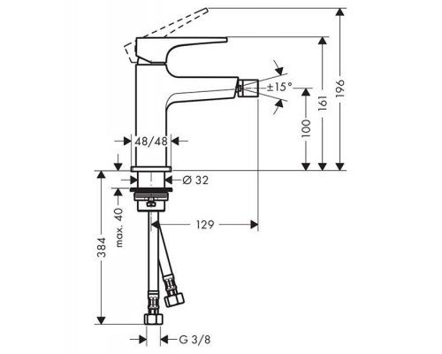 Hansgrohe Metropol Смеситель для биде, на 1 отв, с донным клапаном, излив: 12.9см, цвет: шлифованная бронза. 32520140 Hansgrohe Metropol Смеситель для биде, на 1 отв, с донным клапаном, излив: 12.9см, цвет: шлифованная бронза. 32520140