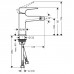 Hansgrohe Metropol Смеситель для биде, на 1 отв, с донным клапаном, излив: 12.9см, цвет: шлифованная бронза. 32520140