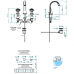 THG Rose Смеситель для раковины, 3 отв., цвет: хром. U5J-A02-151