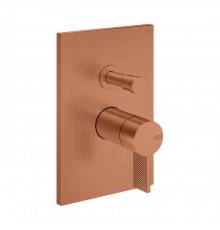Gessi Inverso Diamantato Смеситель для ванны/душа, настенный, цвет: Copper Brushed PVD. 73679#708