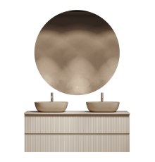 Мебель для ванной комнаты Sancos Snob R 140, beige soft, столешница бежевая TT140A2X, раковина CN6009MC