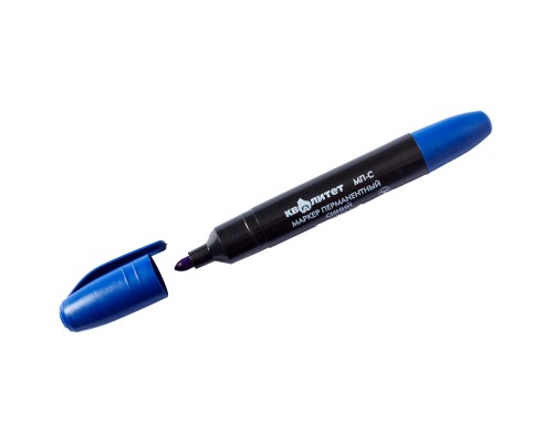 Маркер перманентный КВАЛИТЕТ синий (толщина линии 2-3 мм) круглый наконечник МП-С
