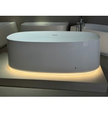 AQM3507GW Ванна акриловая отдельностоящая с подсветкой LED, 1700х810х580мм, цвет белый глянцевый AQM3507GW