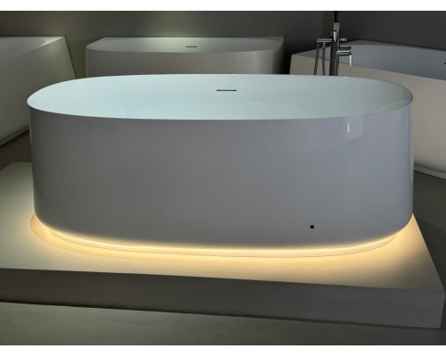 AQM3507GW Ванна акриловая отдельностоящая с подсветкой LED, 1700х810х580мм, цвет белый глянцевый AQM3507GW