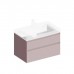 Kerama Marazzi Cubo Тумба подвесная 80см, с ящиками, цвет: мальва матовая. CUB.80.2\MAL