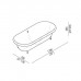 Agape Ottocento Ванна встраиваемая 178х79х59.5 см, цвет: цвет: белый. AVAS0968ZZS