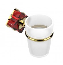 THG Peacute;tale de cristal rouge Стакан, подвесной, цвет: золото/красный хрусталь. U6C-F01-536