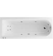 Акриловая ванна Excellent Aurum Slim Hydro+ WAEX.AUR18S.HYDRO+.CR 180x80 см, с гидромассажем, с каркасом, со сливом-переливом