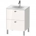 Duravit Brioso База напольная 62x47.9x68.5см с раковиной, 2 ящика, цвет: глянцевый белый. BR451002222,  23446300001