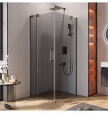 Душевой уголок Cezares Slider AH 1 90-70/80 GRIGIO GM профиль оружейная сталь, стекло серое