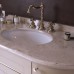TW York Nuovo Комплект мебели с мраморной столешницей с 3 отв., 130см, напольный, цвет: белый / золото, мрамор: diano. YORM130-1/DNR/h2/3F , YOR4130-BO+S53 bi комплект