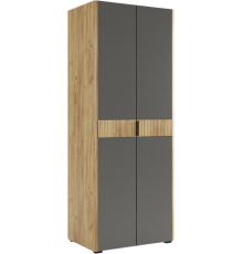 Шкаф для одежды Mebelson Адам MSA-03 двухдверный, дуб крафт золотой, графит