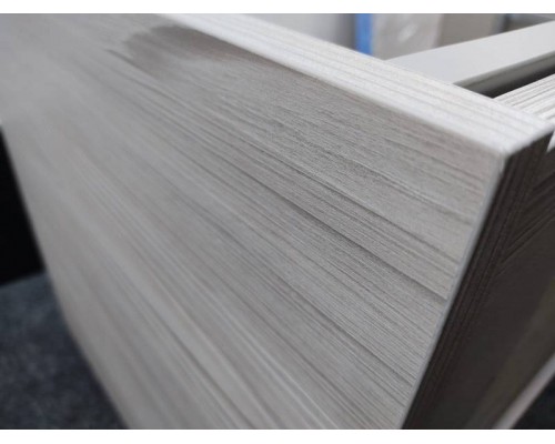 Cerasa Assolo Комплект: база подвесн с ящиком, цвет la/co + столешница из мин/мрам, цвет бел. с 1отв 85x51,5x h50см + зеркало 85*h70 со светильник LED, цвет: larice cosmopolitan. CPCPCMB1CH385 larice cosmopolitan