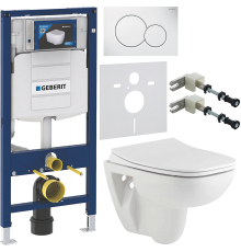 Комплект Унитаз подвесной Seramiksan Petite A101002H + Крышка AG50006 с микролифтом + Инсталляция Geberit Duofix UP 320 111.300.00.5 + Кнопка Sigma 01 115.770.11.5 белая + Крепления 111.815.00.1 к стене + Шумоизоляция 156.050.00.1