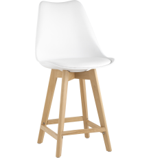 Полубарный стул Stool Group Frankfurt белый