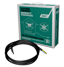 Греющий кабель IQ Watt IQ OUTDOOR CW, 80 м, 30 Вт, для систем антиобледенения и снеготаяния